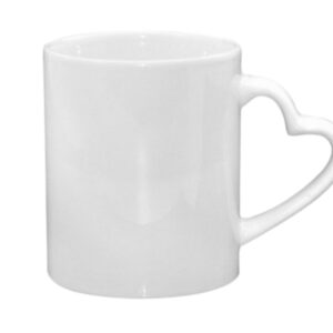 ŠOLJA RUČKA SRCE BELA 330 ML