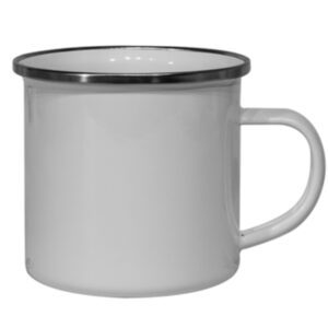 EMAJLIRANA BELA ŠOLJA 350 ML + KUTIJA